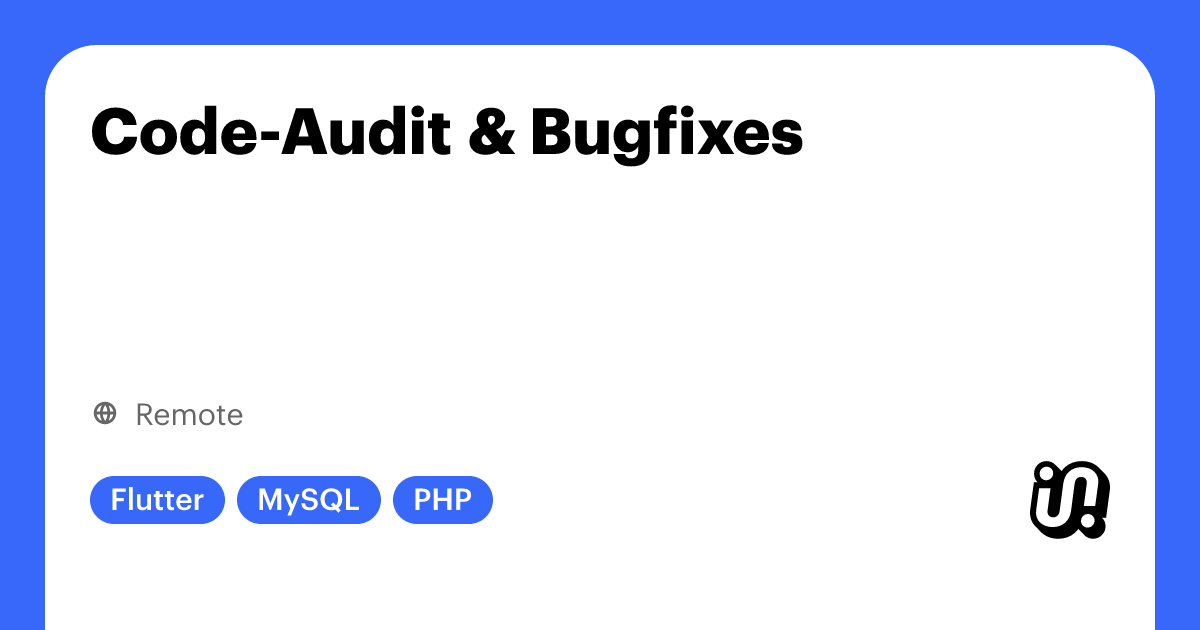 Code-Audit & Bugfixes · Junico